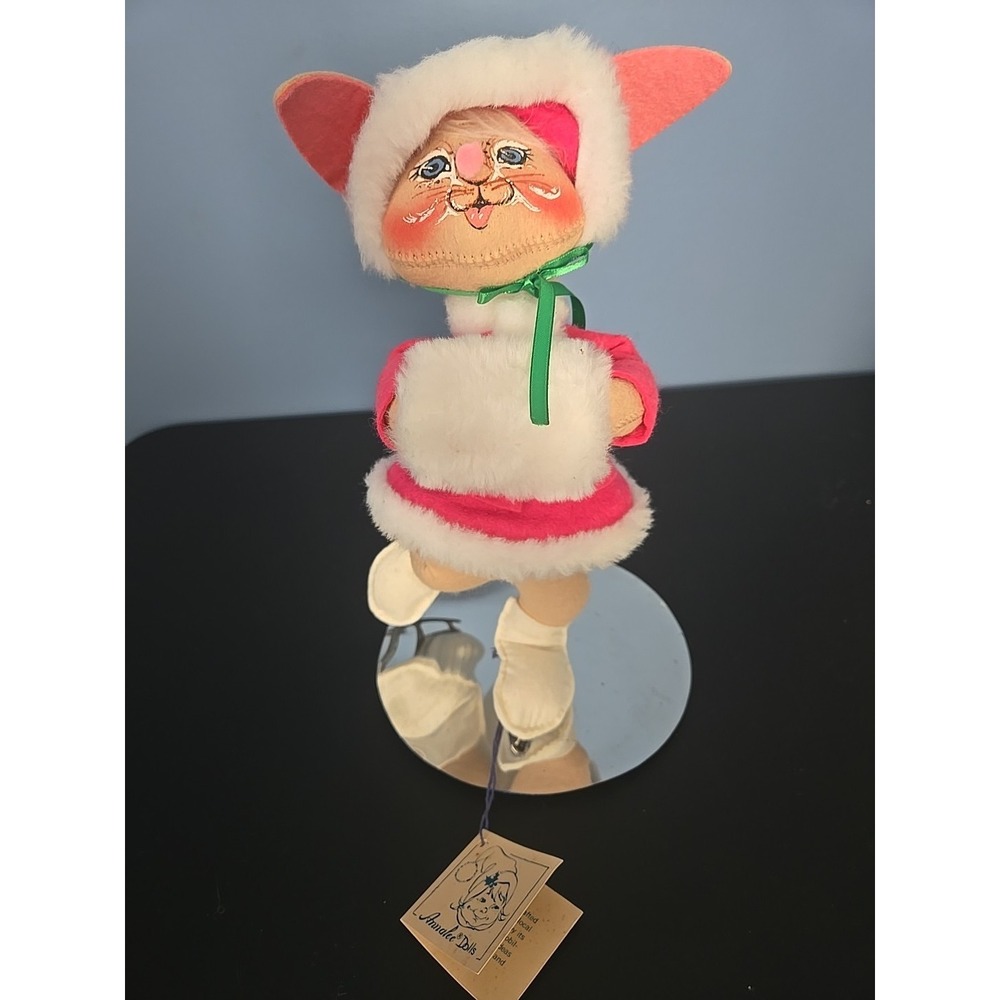 Anna Lee Skating Rabbit Pink 12" Tall 1991